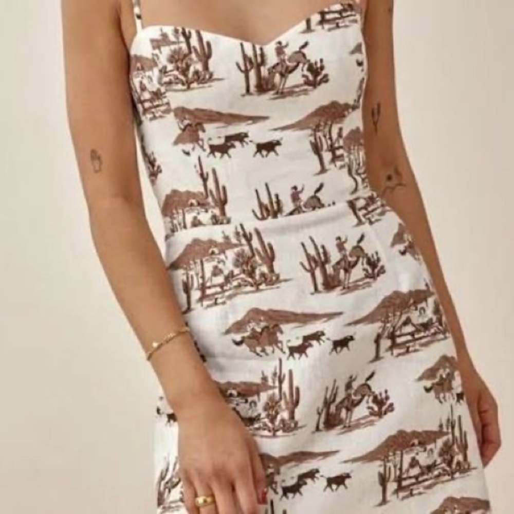 NWOT Reformation Roarke Linen Dress Sonora